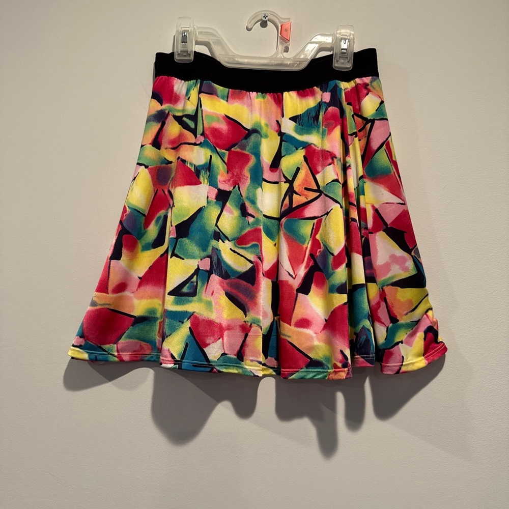 kidpik Multicolor Abstract Mini Skirt
